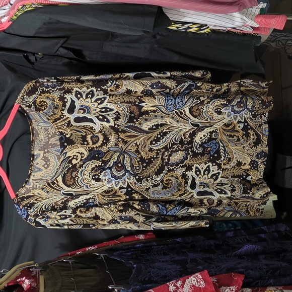 Source Unknown Tops - Tunic paisley top no tag see description for measurements (InvW014)